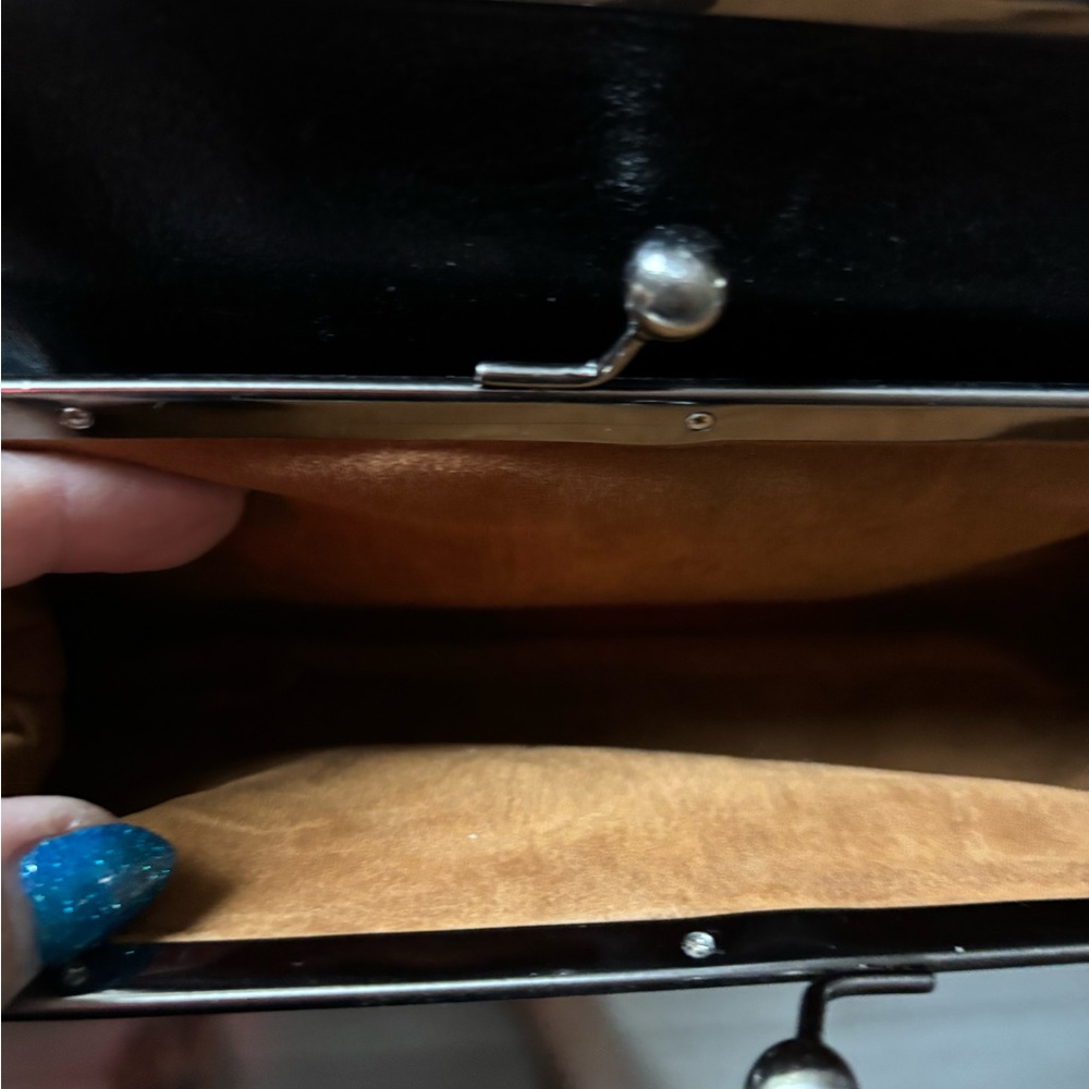 Patricia Nash Black and White Crossbody Bag with Pearl Detail - Picture 8 of 12